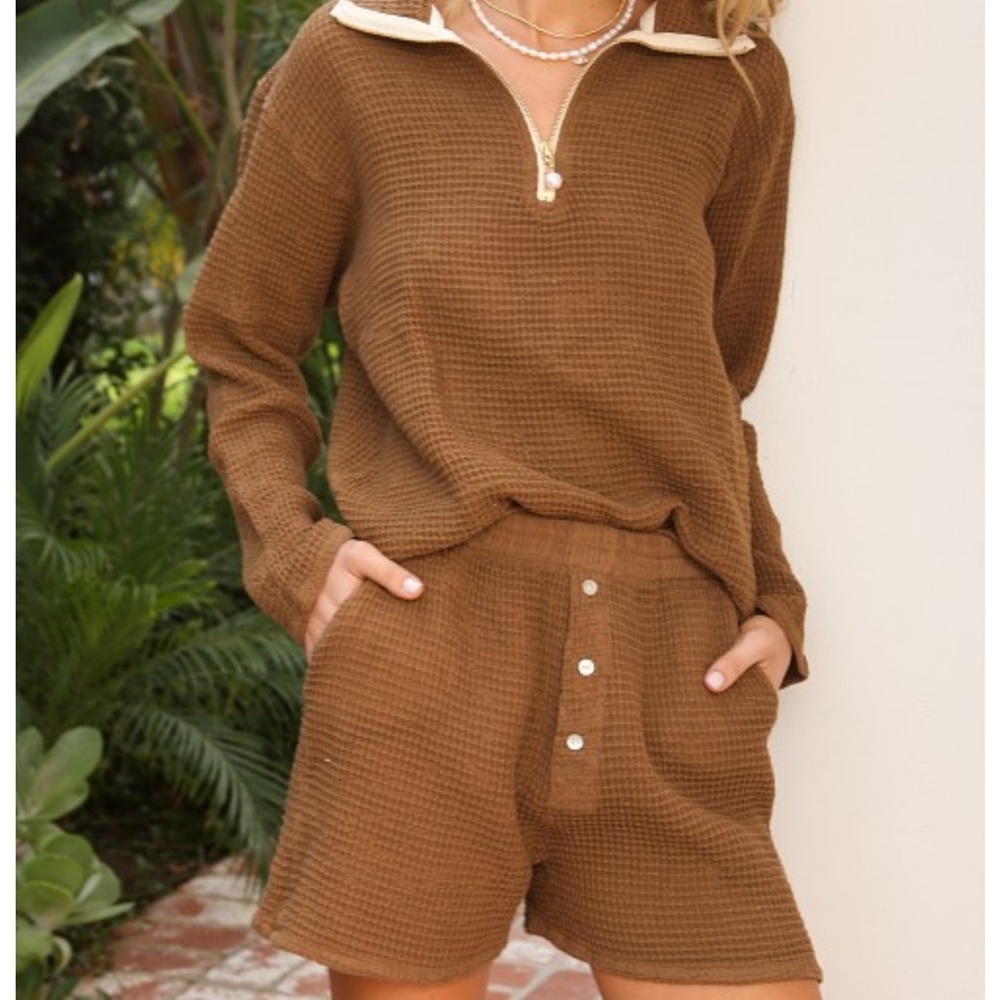 DONNI waffle s short set